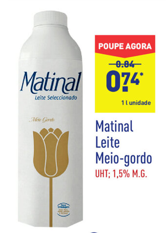 ALDI Matinal Leite Meio-gordo 1L promoção