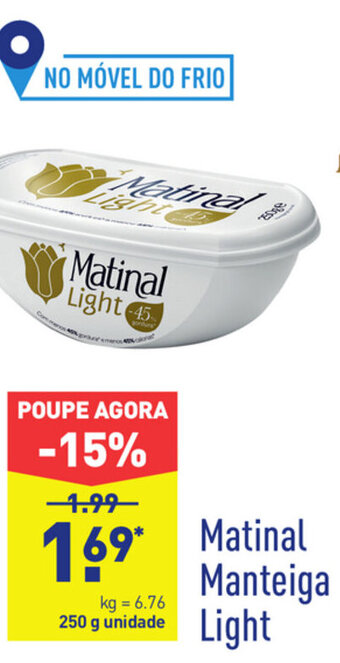 ALDI Matinal Manteiga Light 250g promoção