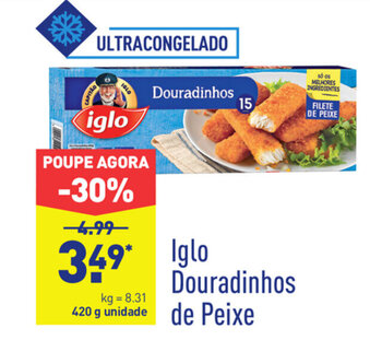 ALDI Iglo Douradinhos de Peixe 420g promoção
