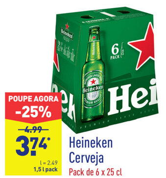 ALDI Heineken Cerveja 1,5L promoção