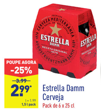ALDI Estrella Damm Cerveja 1,5L promoção