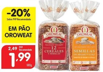 Minipreço Pão de forma oroweat promoção