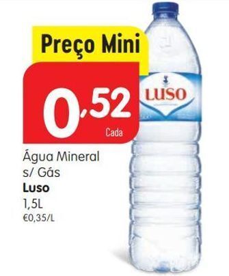 Minipreço Água luso promoção