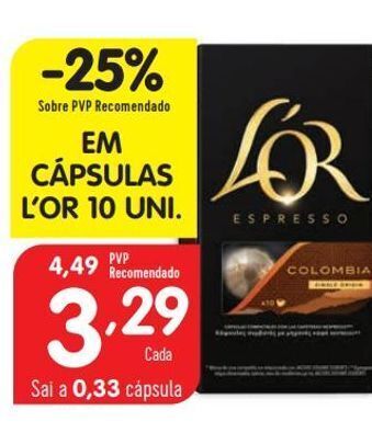 Cápsulas de café l'or