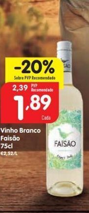 Minipreço Vinho branco faisão promoção