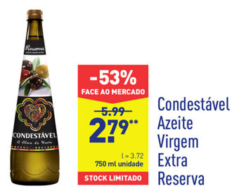 ALDI Condestável Azeite Virgem Extra Reserva 750ml promoção
