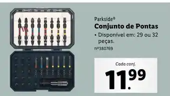 Lidl Brocas para parafusadeira parkside promoção