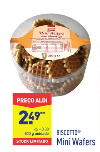 ALDI Biscotto Mini Wafers 300g promoção