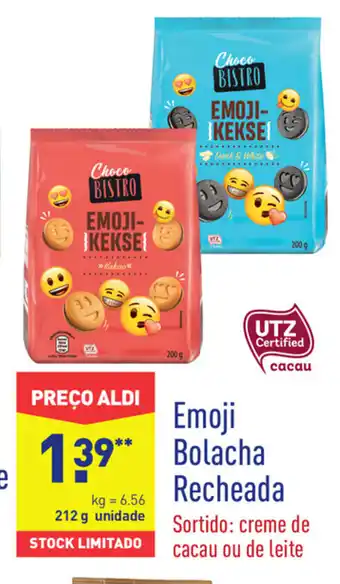 ALDI Emoji Bolacha Recheada 212g promoção