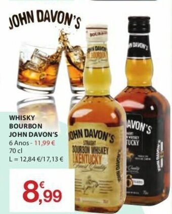 E.Leclerc Whisky Bourbon John Davon's 70cl promoção