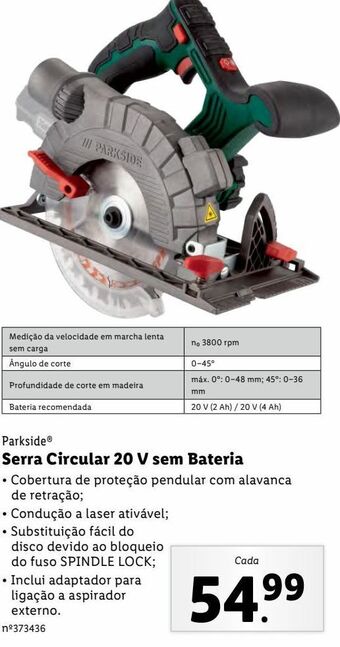 Lidl Serra circular parkside promoção