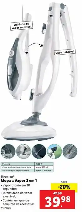 Lidl Mop vapor silvercrest promoção
