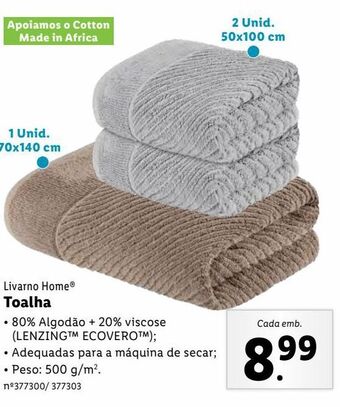 Lidl Toalha promoção