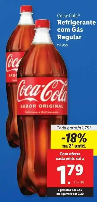 Lidl Refrigerante de cola coca cola promoção