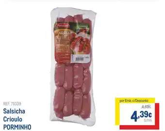 Makro Salsichas Crioulo Porminho promoção