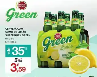 Cerveja com Sumo de Limão Super Bock Green 6x33cl