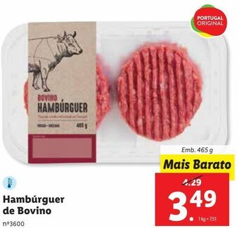 Lidl Hambúrguer bovino promoção