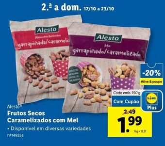 Lidl Frutos secos alesto promoção