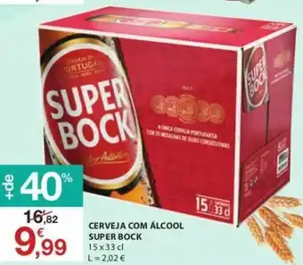 E.Leclerc Cerveja com Álcool Super Bock 15x33cl promoção