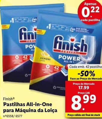 Lidl Detergente lavalouça finish promoção