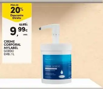 Continente Creme para o corpo mylabel promoção