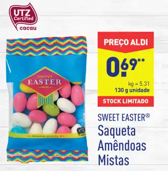 ALDI Sweet Easter Saqueta Amêndoas Mistas 130g promoção