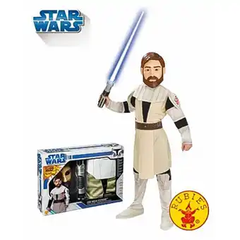 Disfarce obi wan com espada em caixa infantil