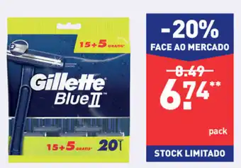 ALDI Gillette Blue Lâminas 15+5 promoção