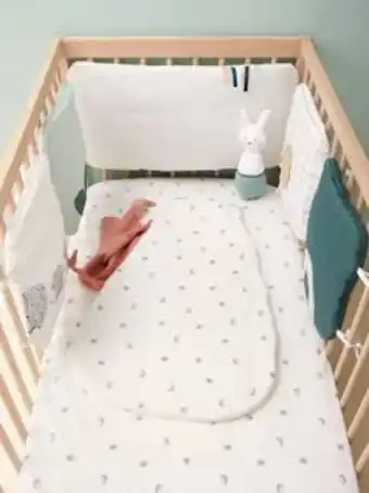 Vertbaudet Contorno de berço acolchoado, coleção bio, tema lovely... promoção