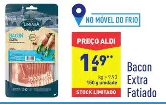 ALDI Bacon Extra Fatiado 150g promoção