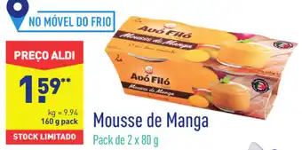 ALDI Mousse de Manga Pack de 2x 80g promoção
