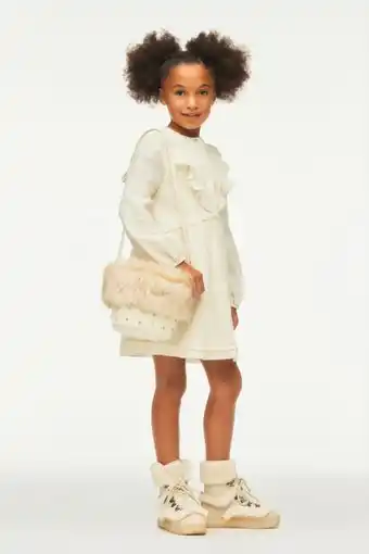 ZARA Vestido brilhos folhos promoção