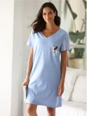Venca Camisa de noite manga curta estampado contrastante promoção