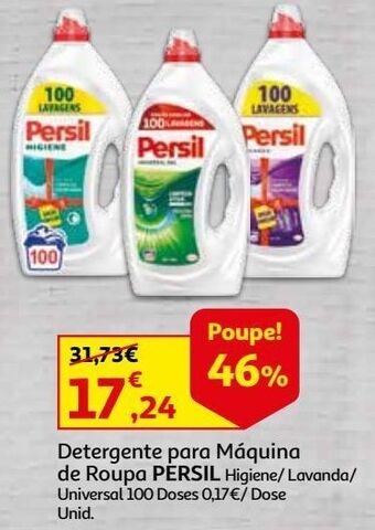 Auchan Det. roupa máq. liquído persil promoção