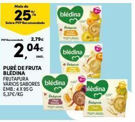 Continente Bom dia Puré de frutas blédina promoção