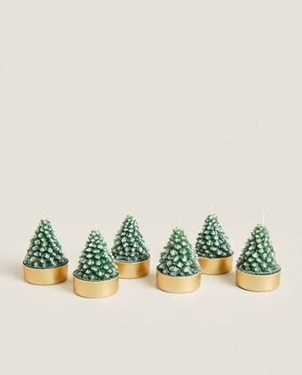 ZARA HOME Velas abeto verde (pack de 6) promoção