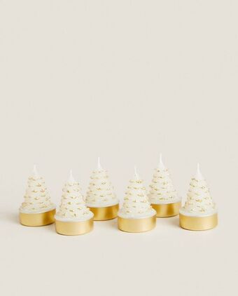 ZARA HOME Vela abeto dourado (pack de 6) promoção