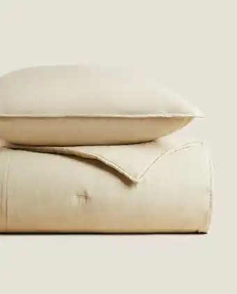 ZARA HOME Edredão linho pesponto promoção