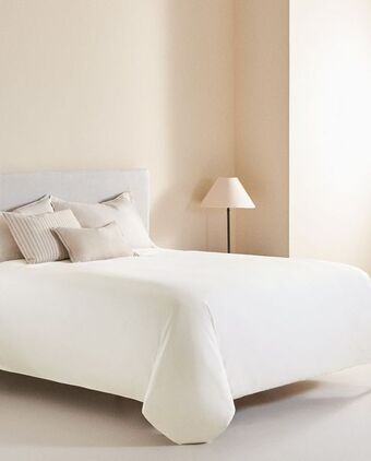ZARA HOME (500 fios) capa de edredão cetim promoção