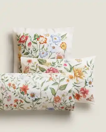 ZARA HOME Fronha de almofada estampado de flores promoção