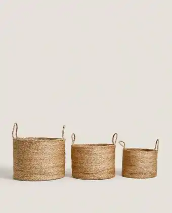 ZARA HOME Cesto entrançado promoção