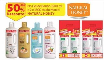 Auchan Gel banho natural honey promoção