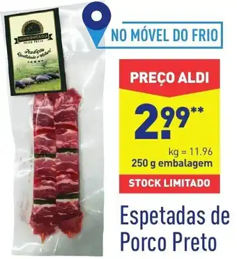 ALDI Espetadas de Porco Preto promoção