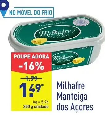 ALDI Milhafre Manteiga dos Açores 250g promoção