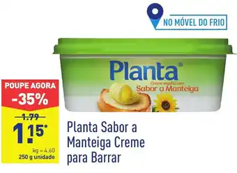 ALDI Planta Sabor Manteiga Creme para Barrar 250g promoção
