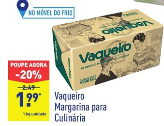 ALDI Vaqueiro Margarina para Culinária 1Kg promoção