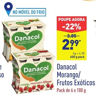 Danacol Morango/Frutos Exóticos 600g