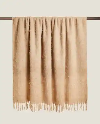 ZARA HOME Manta lã cardada promoção