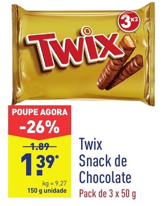ALDI Twix Snack de Chocolate 150g promoção
