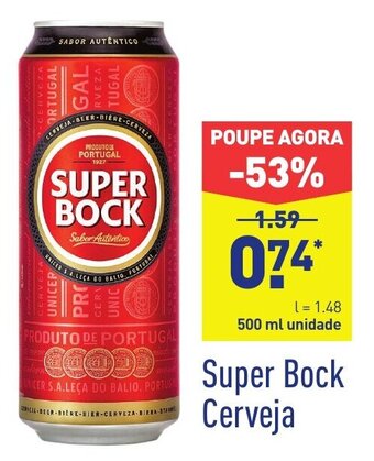 ALDI Super Bock Cerveja 500ml promoção